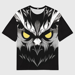 Мужская футболка оверсайз Взгляд филина