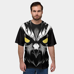 Футболка оверсайз мужская Взгляд филина, цвет: 3D-принт — фото 2
