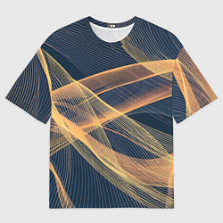 Мужская футболка оверсайз Световые волны