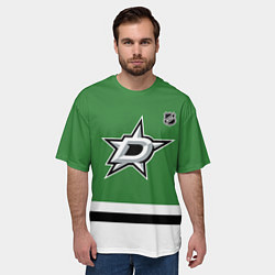 Футболка оверсайз мужская Даллас Старз хоккей, цвет: 3D-принт — фото 2