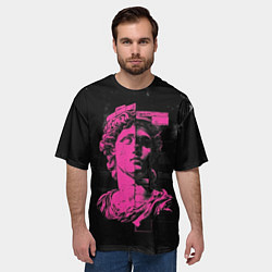 Футболка оверсайз мужская Скульптура гранж арт, цвет: 3D-принт — фото 2