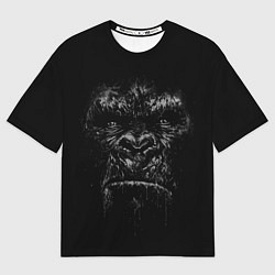Футболка оверсайз мужская Gorilla face in the dark, цвет: 3D-принт