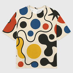 Футболка оверсайз мужская Пятна, цвет: 3D-принт