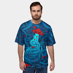 Футболка оверсайз мужская Контакт с хаосом, цвет: 3D-принт — фото 2
