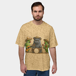 Футболка оверсайз мужская Надежды маленький оркестрик, цвет: 3D-принт — фото 2