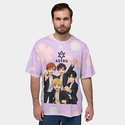 Футболка оверсайз мужская Astro anime, цвет: 3D-принт — фото 2