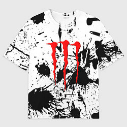 Мужская футболка оверсайз Monster energy краски