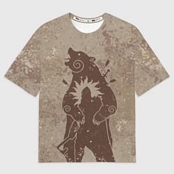 Футболка оверсайз мужская Медведь хранитель, цвет: 3D-принт