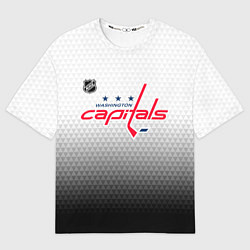 Мужская футболка оверсайз Вашингтон Кэпиталз - градиент