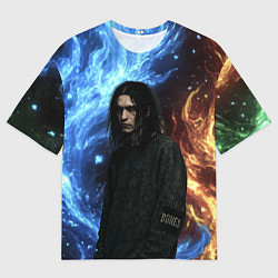 Футболка оверсайз мужская Bones депрессивный стиль, цвет: 3D-принт