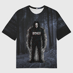 Футболка оверсайз мужская Bones в стиле ужасов, цвет: 3D-принт
