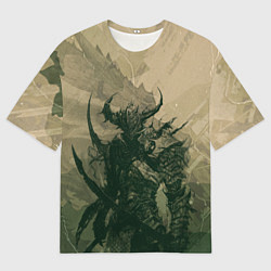 Футболка оверсайз мужская Драконий всадник, цвет: 3D-принт