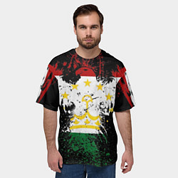 Футболка оверсайз мужская Таджикистан, цвет: 3D-принт — фото 2