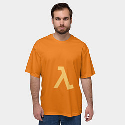 Футболка оверсайз мужская Half-Life orange, цвет: 3D-принт — фото 2