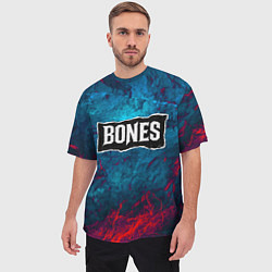 Футболка оверсайз мужская Логотип Bones, цвет: 3D-принт — фото 2