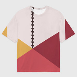 Мужская футболка оверсайз Колор-блок фруктовый чиа пудинг