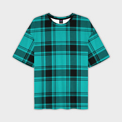 Мужская футболка оверсайз Checkered blue