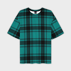 Мужская футболка оверсайз Checkered dark blue