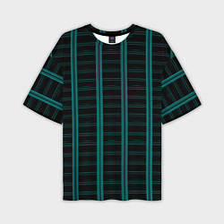 Футболка оверсайз мужская Color blue dark stripe, цвет: 3D-принт