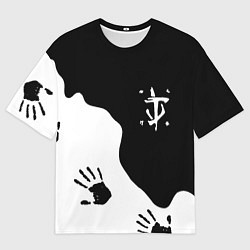 Футболка оверсайз мужская Doom отпечатки демона, цвет: 3D-принт