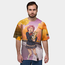 Футболка оверсайз мужская Сиратори Айра Дандадан с щенком, цвет: 3D-принт — фото 2