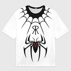 Мужская футболка оверсайз Паук на белом - the web of Fate