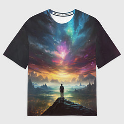 Футболка оверсайз мужская Shocking the cosmos, цвет: 3D-принт