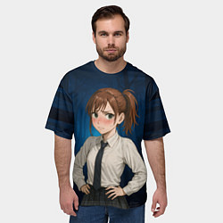 Футболка оверсайз мужская Сиратори Айра школьница, цвет: 3D-принт — фото 2