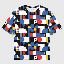 Мужская футболка оверсайз Геометрия букв