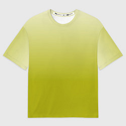 Футболка оверсайз мужская Градиент лаймовый, цвет: 3D-принт