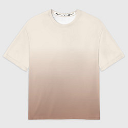 Футболка оверсайз мужская Градиент песочный, цвет: 3D-принт