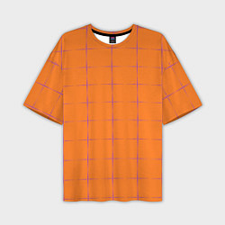 Мужская футболка оверсайз Color orange stripe