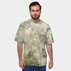 Футболка оверсайз мужская Абстракция - yellow acidic liquid, цвет: 3D-принт — фото 2