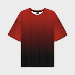 Футболка оверсайз мужская Red gradient, цвет: 3D-принт