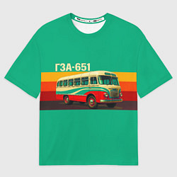 Футболка оверсайз мужская Поп-арт автобус ГЗА-651, цвет: 3D-принт