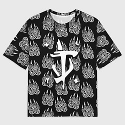 Мужская футболка оверсайз Doom хищник леса