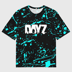 Футболка оверсайз мужская Dayz голубые краски, цвет: 3D-принт