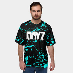 Футболка оверсайз мужская Dayz голубые краски, цвет: 3D-принт — фото 2