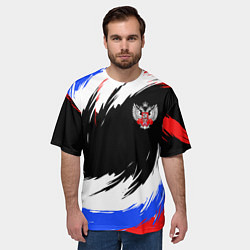 Футболка оверсайз мужская Федерация бокса РФ - краска, цвет: 3D-принт — фото 2