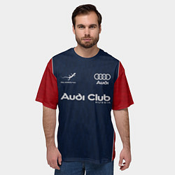 Футболка оверсайз мужская Audi club retro, цвет: 3D-принт — фото 2