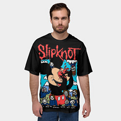 Футболка оверсайз мужская I push my fingers into my eyes, цвет: 3D-принт — фото 2