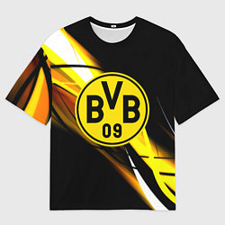 Футболка оверсайз мужская Borussia спортивная геометрия, цвет: 3D-принт