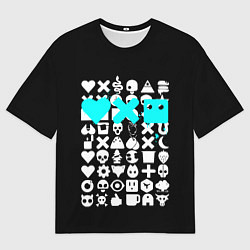 Футболка оверсайз мужская Love Death and Robots синий, цвет: 3D-принт