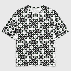 Футболка оверсайз мужская Узор геометрический из ромбов, цвет: 3D-принт
