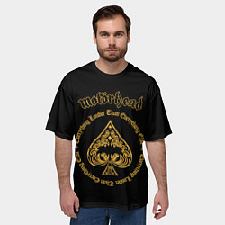 Футболка оверсайз мужская Motorhead золото, цвет: 3D-принт — фото 2