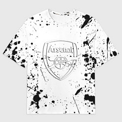 Мужская футболка оверсайз Arsenal брызги красок