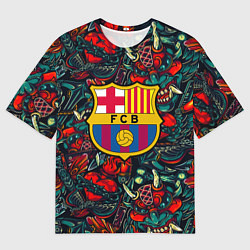 Футболка оверсайз мужская Barcelona japan tatoo, цвет: 3D-принт