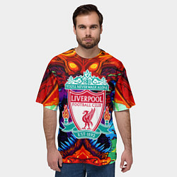 Футболка оверсайз мужская Ливерпуль монстр, цвет: 3D-принт — фото 2