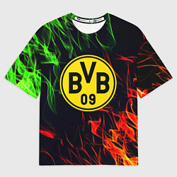 Футболка оверсайз мужская Borussia flame toxic, цвет: 3D-принт
