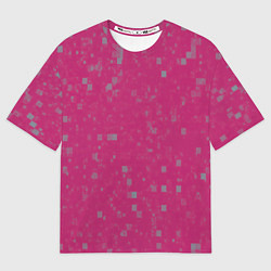 Мужская футболка оверсайз Color pink brown squares